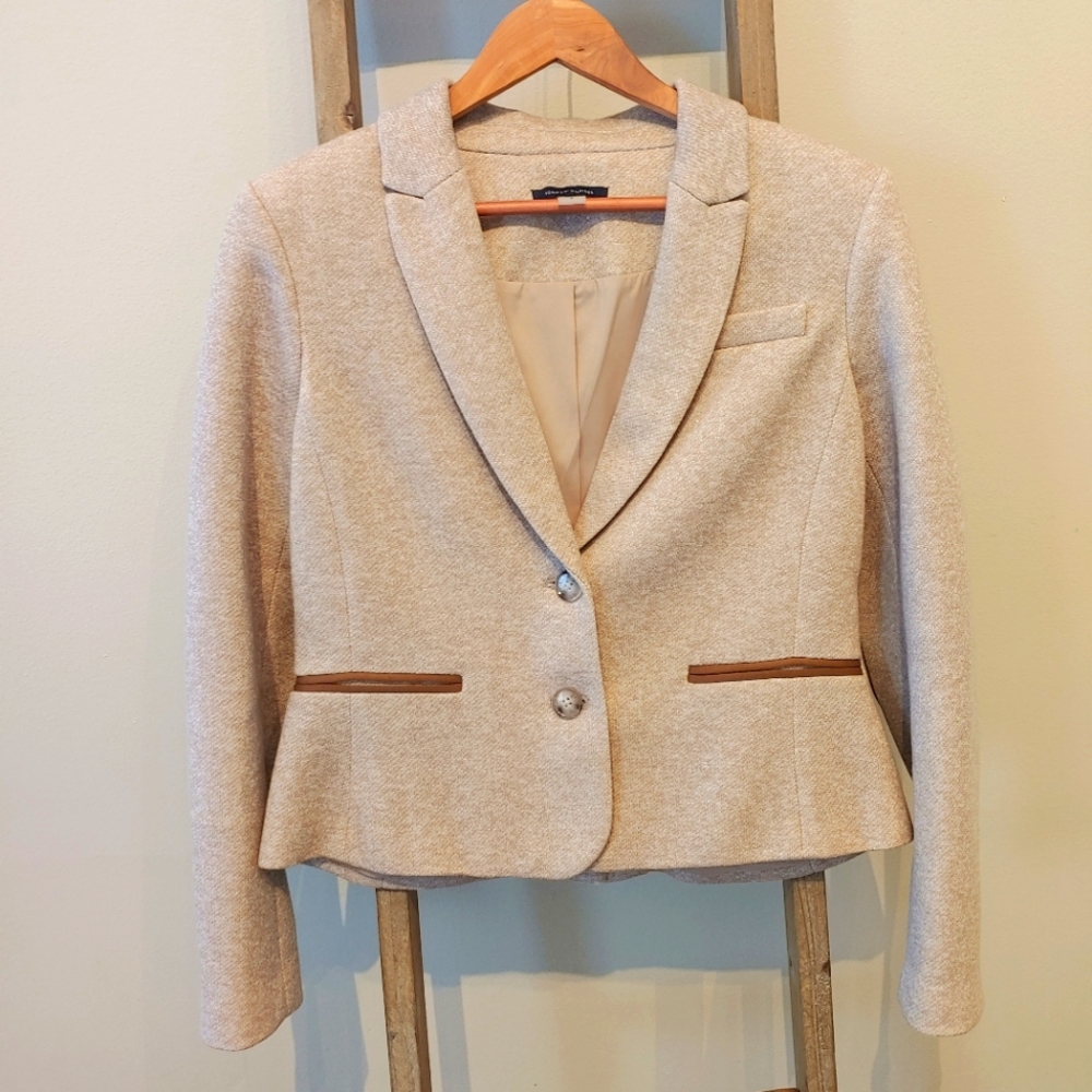 Tommy Hilfiger Ivory Elbow Patch